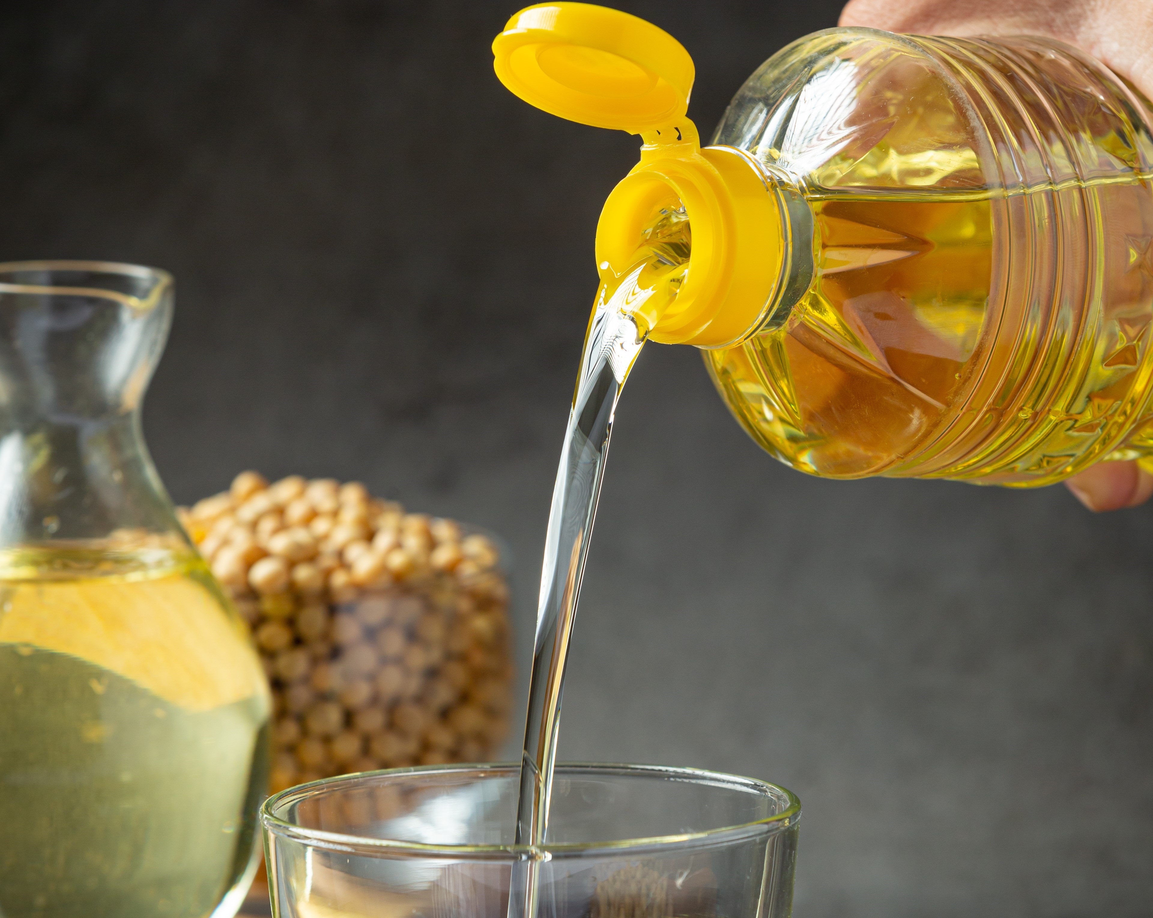 Cold-pressed mustard oil bottle